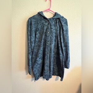 Cuddl Duds Blue Floral Jacket